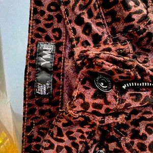 Velvet cheetah print pants size 1